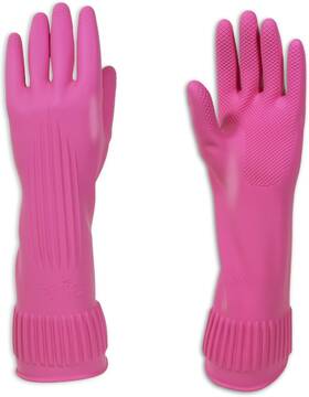 Mamison 445045735761 Quality Kitchen Non-slip Reusable Rubber Gloves House Hold Cle