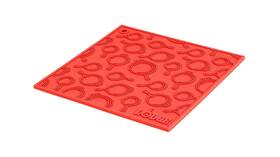 Manufacturing Company 711181753271 7 In Square Silicone Skillet Pattern Trivet Red