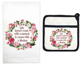 17-6048 Mariasch Studios 2 Piece Mother Appreciation Kitchen Set Towel And Potholder