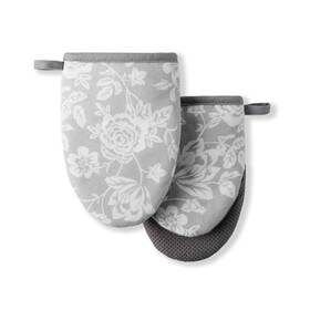 Martha Stewart 028332750622 Printed Mini Oven Mitt Set 5.5 Inch X8 Floral Vine