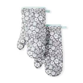 Martha Stewart 313051153152 Ditsy Floral Cotton Multicolor Oven Mitt Set 2-pack
