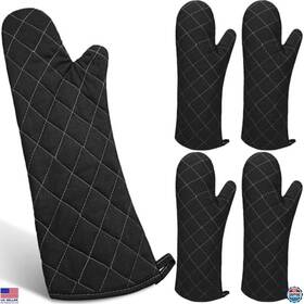 B0d5qrbqz2 Martha Stewart 2 Pairs 17 Inch Extra Long Heat Resistant Oven Mitts Cotton Lined Bbq Cooking Gloves