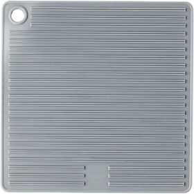 A83414 Mastrad Square Silicone Pot Holder Heat Resistant To 450 Degrees Gray 7x7