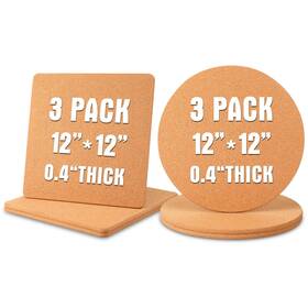 Maxcheck-trivets-74 Maxcheck Thick Cork Coaster Set - 6 Pcs 12 Inch High Density Heat Resistant Multifun