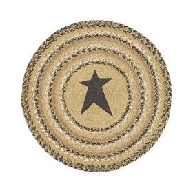 81394 Mayflower Market Kettle Grove Jute Stencil Star Trivet With Tan Finish