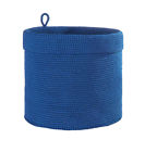 Mc-1115cb Heritage Lace Medium Blue Big Round Crochet Basket Durable Machine