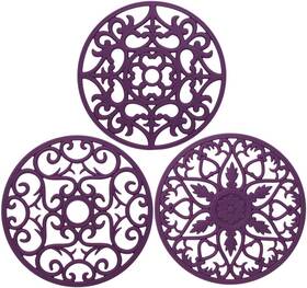 Me.fan 313114610653 Trivets For Dishes/pots/pans 3 Pcs Silicone Mats Flexible/durable/non S