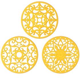 Me.fan 743270895838 Trivets/silicone Trivets 3 Pcs Silicone Mats For Hot Dishes/hot Pots/hot Pans Ho