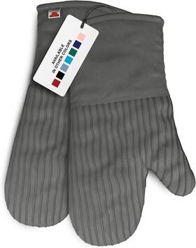 8541943369 Merch Heat-resistant Oven Mitts - Set Of 2 Silicone Kitchen Mitt Gloves Grey