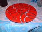 Metal Heavy Stand Glass 690342108078 Cake Ruby Red Rotating Gorgeous