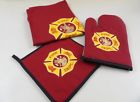Mf1051 Fir Unbranded Nip Lot Of Fire Department Embroidered Apron Pot