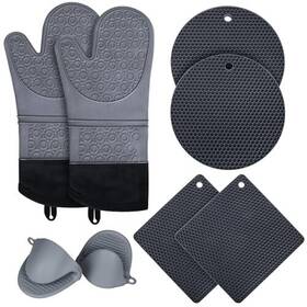 Mfw 797999200336 Silicone Oven Mitts And Pot Holders Sets 2 Rounds Squares