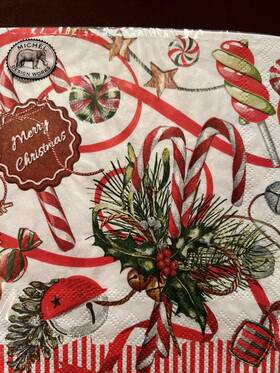 Michel Design Works 060866735970 Peppermint Paper Napkins Luncheon Last Ones