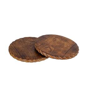 Mc027 Mie Creations Wooden Trivets For Hot Dishes Pots Teapot And Pans Set Of 2 8ftft Round W