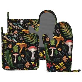 Potholders-2013.7.5-4 Mifsoiavv Mushroom Oven Mitts And Pot Holders Sets Silicone Mushrooms Kitchen