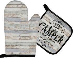 Mingnei 313045843823 Welcome To Our Camper Camping Rv Kitchen Oven Mitts And Pot Holders Sets