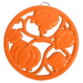Mlf-t0002oe Minluful Cast Iron Trivet For Hot Dishes Pumpkin Pattern Decorative Pots &