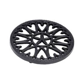 C-33bb Minuteman International 719908322823 Sunburst Blue Black Woodstove Tabletop Cast Iron Trivet 7 Inch Diameter