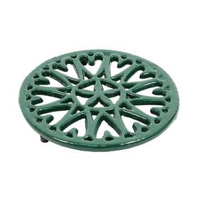 C-33gr Minuteman International 719908660345 Sunburst Green Woodstove Tabletop Cast Iron Trivet 7 Inch Diameter