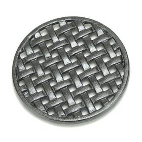 Ma800-1022 Minuteman International Inch Round Cast Iron Trivet With Lattice Design For Hot Dishes And Cookware