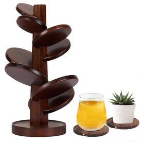 B0dk8gm63b Miocololy Wooden Tree Coasters Kitchen Wood Trivets For Hot Dishes Foldable Pot Bowl T