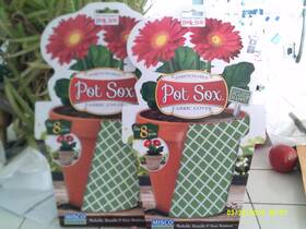Misco 031462561297 Set Of 2 8 Inch Pot Sox - New Green Check