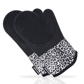 Mixmatch 198715103885 Leopard Print Silicone Oven Mitts And Pot Holders Set Cooking Utensils Ga