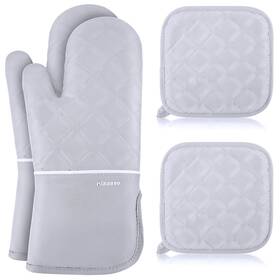 Mizatto 191762361697 Oven Mitts And Pot Holders 4pcs Set Kitchen Glove High 500 Degree