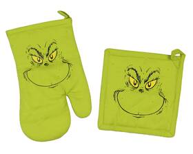 Ld70 Mjc Dr Seuss How The Grinch Stole Christmas Kitchen Oven Mitt And Pot Holder Set