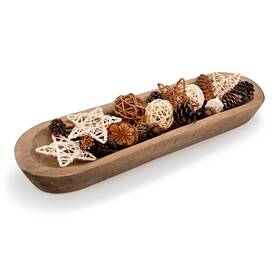 Moladri 741421686014 17 Inch Wooden Dough Bowls 17x5x2 Brown
