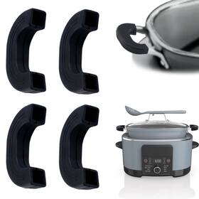 W-mor0463-us Morobor 2 Pairs Of Silicone Pot Handle Cover Black Non Slip Heat Resistant Co