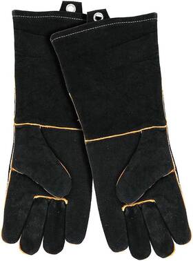 40140x Mr. Bar-b-q Extra Long Leather Gloves Extreme High Heat Resistant Rugged