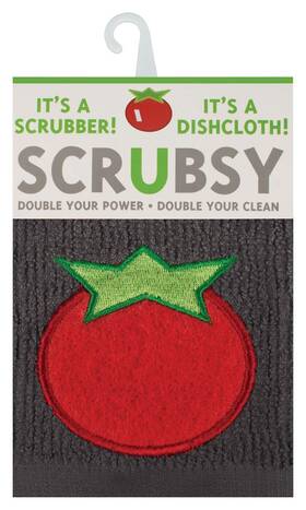 Mu Kitchen 813278023080 Scrubsy Dish Cloth And Scrubber Tomato
