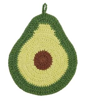 41170094a Mud Pie Avocado Crochet Trivet Oven Baking Pot Holder Fiesta New