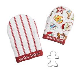 Mud Pie 718540733448 Gingerbread Oven Mitt Set