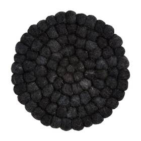 Mud Pie 718540815748 Felted Round Trivet 8 Inch Dia Black