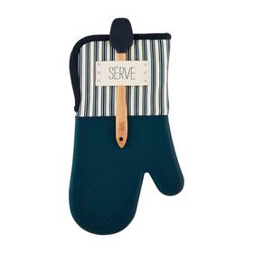 Mud Pie 718540822463 Oven Mitt And Utensil Set 7 Inch X 12 Blue