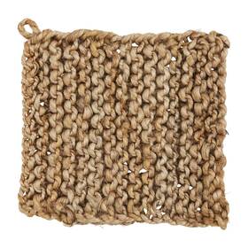 Mud Pie 718540824900 Crochet Woven Pot Holder 8 Inch X Brown 1 Count Pack Of