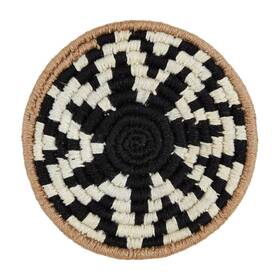 Mud Pie 718540878675 White Woven Trivet Set 9 Inch Dia