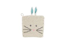 Mud Pie 718540970171 Bunny Crochet Trivet Blue