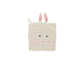 Mud Pie 718540970188 Bunny Crochet Trivet Pink