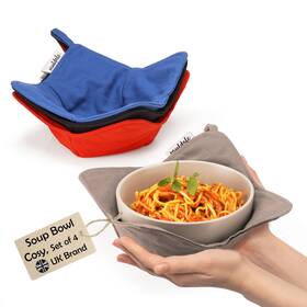 Muldale 060784494568 Soup Bowl Cozy For Hot Food - Microwave Holders Set Of 4 Machine