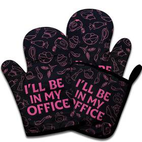 Nst-056 Nahmakne Funny Baking Oven Mitts And Pot Holders Set Of 3 7 X 10.5 In Pink