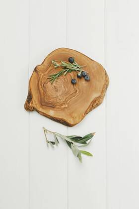 Ol255 Naturally Med Olive Wood Rustic Trivet. Wooden Trivet Pot Holder Heat Resistant Tri
