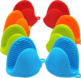 Nepak 4 Pairs Silicone Cooking Pinch Grips Oven Mitts Potholder For Kitchen Cook