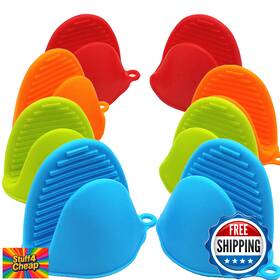 B08bhv35gd Nepak 4 Pairs Silicone Oven Mitts Potholder Heat Resistant Pinch Grips Kitchen