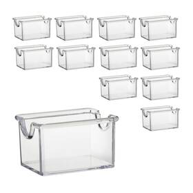 28447 New Star Foodservice Plastic Sugar Packet Holder Clear Set Of 12