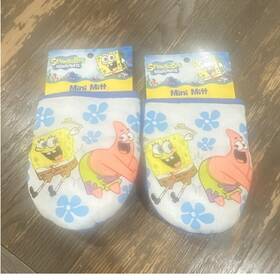 Nic-10079spongebob Nickelodeon Spongebob Squarepants And Patrick Star Mini Oven Mitt Set 2 Blue