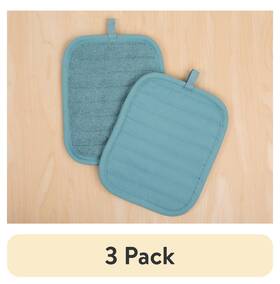 No 460294044584 Cotton Pot Holders 2 Piece 7 In X 9 Teal 100% Shell Polyester