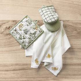 No. 918 029927632361 Rhoda 3-piece French Countryside Mini Oven Mitt Potholder And Kitch